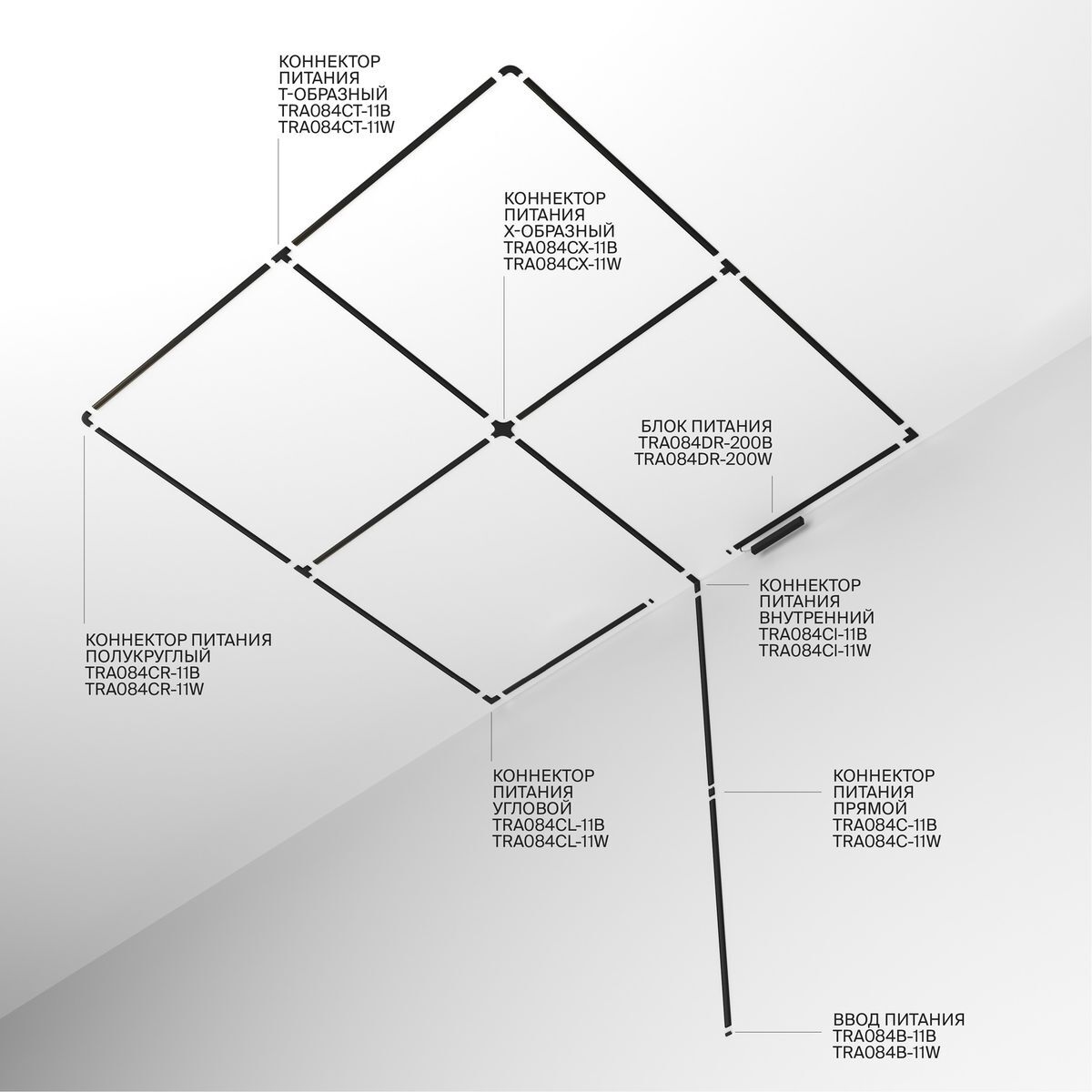 Шинопровод Maytoni Technical Busbar trunkings Radity TRX084EC-111W