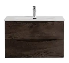 BelBagno MARINO-CER-N-800-2C-SO-RNG-P MARINO-CER-N База под раковину подвесная с двумя выкатными ящиками, Rovere Nature Grigio, 796x455x500, MARINO-CER-N-800-2C-SO-RNG-P фото