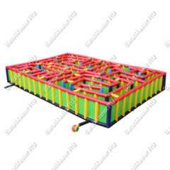 Надувной лабиринт "Красочный" размер 15*10*2 м