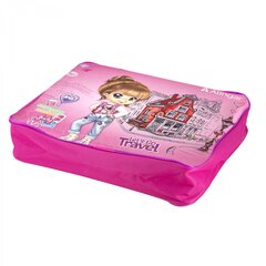 
          Папка с ручками 1 отделение, А4 260х340х80 мм, Alingar, ПВХ, ручки тесьма, дизайн с одной стороны, молния сверху, внутр. карм, "Юная путешественница"