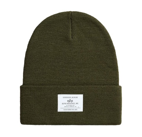 Шапка Alpha Industries Essential Beanie Olive (Зеленая)