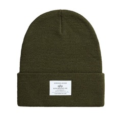 Шапка Alpha Industries Essential Beanie Olive (Зеленая)