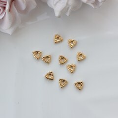 Бусина разделитель (спейсер) треугольные, 6*2 мм, позолота, 10 штук, Р038