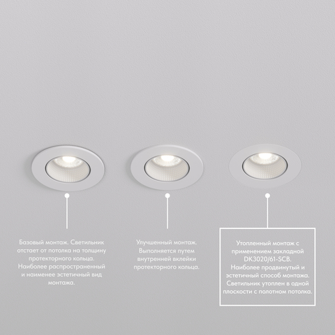 Встраиваемый светильник Denkirs Rodvig DK3061-WH