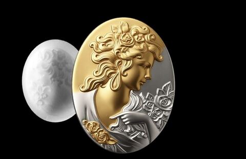 Силиконовый молд Камея Девушка № 28