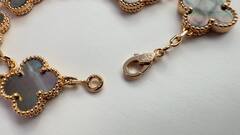 Браслет VCA коллекция Alhambra 5 мотивов клевер c перламутром rose VGOLD