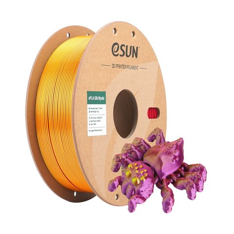 Пластик для 3D-печати eSUN ePLA-Silk Mystic, 1,75 мм, 1 кг, красный/золотой/фиолетовый, PLA-SKMC175S-RJZ1Y1