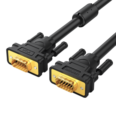 Кабель UGREEN VG101 VGA Male to Male Cable, 15м, черный