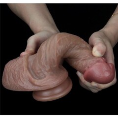 Фаллоимитатор с двойным покрытием Lovetoy (19,5*4,5)