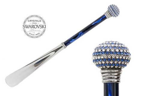 Ложка для обуви Pasotti - Bicolor Swarovski® Handle Shoehorn, Италия.