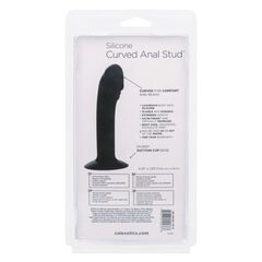 Черный анальный фаллоимитатор Silicone Curved Anal Stud - 