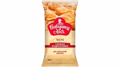 Тесто слоеное-бездрожжевое БАБУШКА АНЯ с/м 450 г БЕЛАРУСЬ