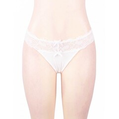 Трусики танга Sexy Floral Lace белые (3XL-4XL)