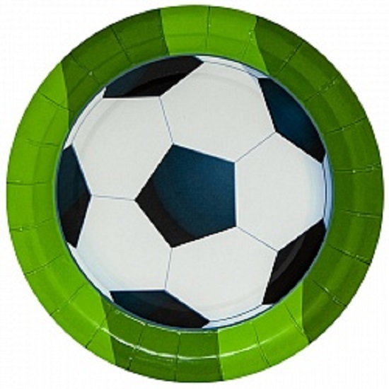 Тарелки Футбольный мяч, 18 см, 6 шт.