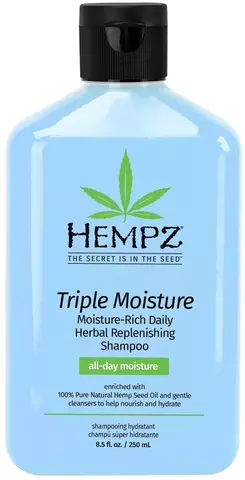 Hempz Растительный шампунь Тройное Увлажнение  Triple Moist Herbal Repleneshing Shampoo 250 ml.