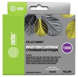 Картридж струйный Cactus CS-LC1000Y желтый (20мл) для Brother DCP 130C, 330С, MFC-240C, 5460CN