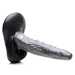 Серый фантазийный фаллоимитатор The Gargoyle Rock Hard Silicone Dildo - 23,6 см. - 