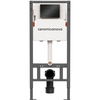 Ceramica Nova CN121002MB Система инсталляции для унитазов CERAMICANOVA Balance с кнопкой смыва Square, цвет черный матовый, с