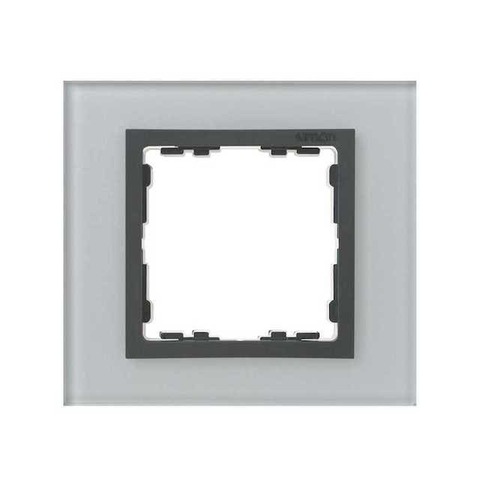 Рамка на 1 пост. Цвет Серый / графит. Simon 82 Nature. 82817-35