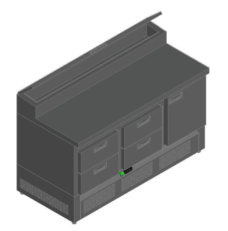 СТОЛ ДЛЯ ПИЦЦЫ HICOLD PZE2-221/GN (1/6H)