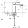 Vitra A4273126EXP Смеситель Root Square для раковины, цвет медный