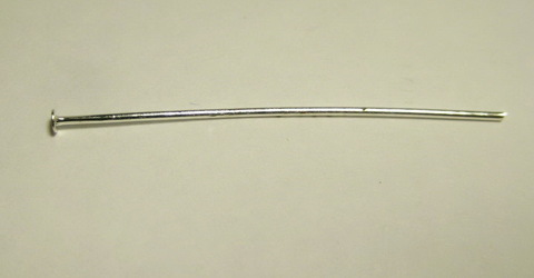 Пин - гвоздик (цвет - серебро) (60x0,8 мм), 20 штук