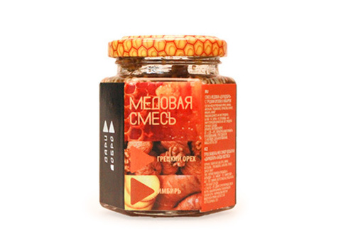 Медовая смесь "ДариДобро" с грецким орехом и имбирём, 220г