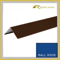 Планка угла внешнего простая 10*75*75*10 RALL 5005-Сигнальный синий 2м