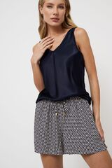 Пижама женская с шортами ARUELLE ISOBELL | Темно-синий + графит