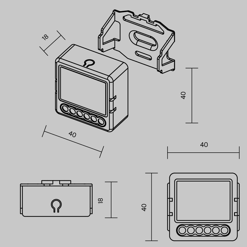 Wi-Fi выключатель двухканальный (без нуля) Maytoni Technical Smart home MSN002