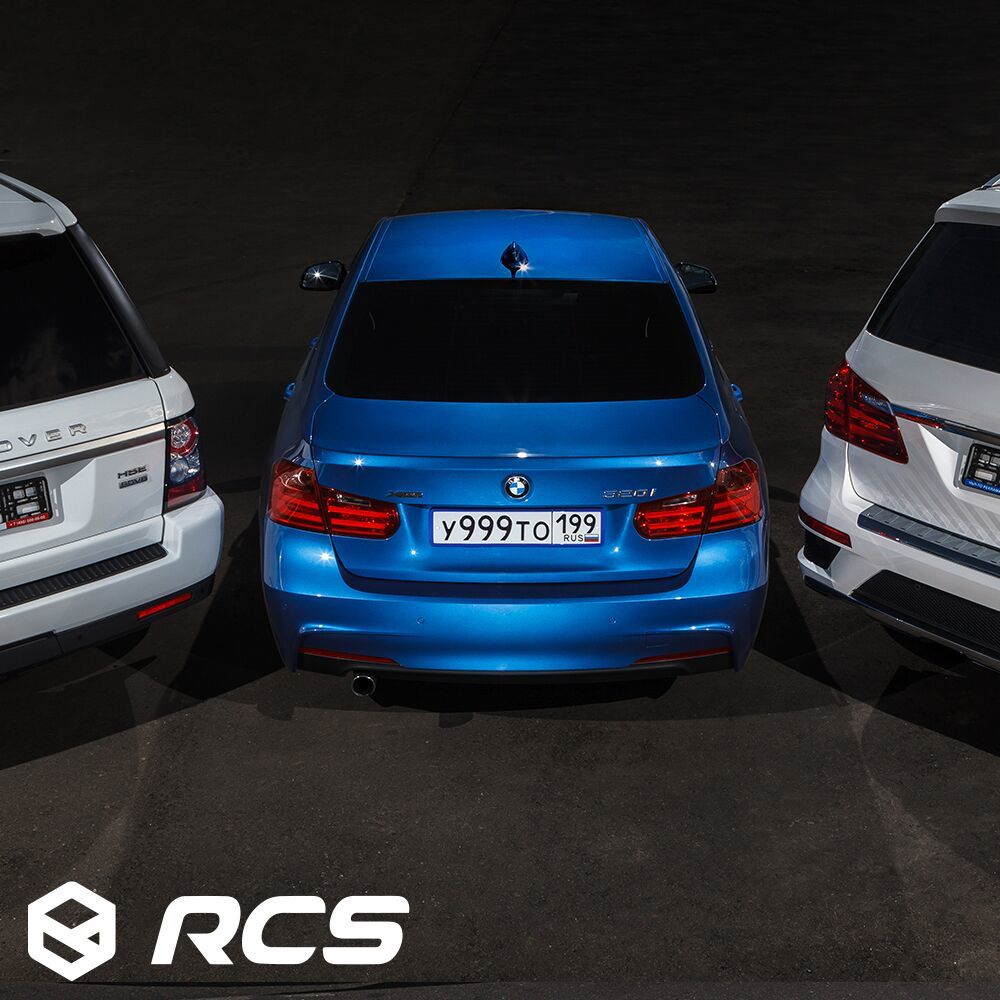 Силиконовая рамка для автомобиля RCS - синяя