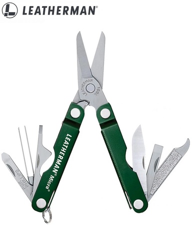 Мультитул Leatherman Micra 65 mm, 10 функций, зелёный (64350181N)