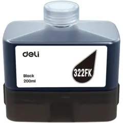 Чернила водорастворимые Deli 322FK черный 200 мл
