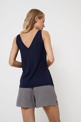 Пижама женская с шортами ARUELLE ISOBELL | Темно-синий + графит