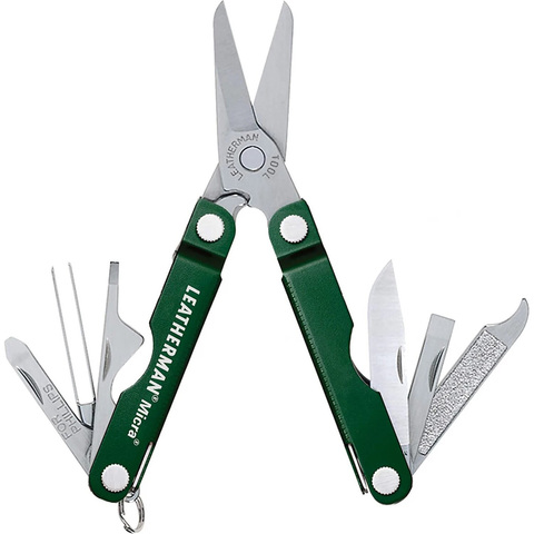 Мультитул Leatherman Micra 65 mm, 10 функций, зелёный (64350181N)