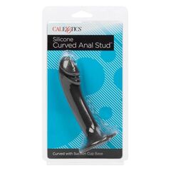 Черный анальный фаллоимитатор Silicone Curved Anal Stud - 