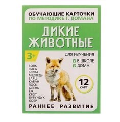 Обучающие карточки по методике Г. Домана "Дикие животные" 1716777
