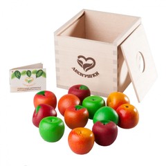 Счетный материал 12 Наливных яблочек - 4 сорта в коробочке