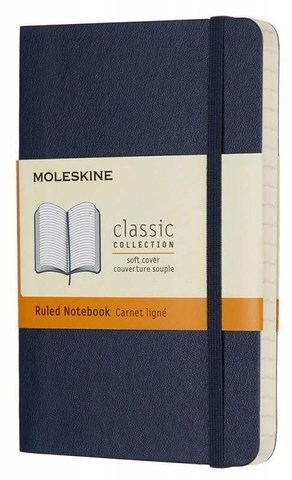 Блокнот Moleskine Classic Soft, цвет синий, в линейку