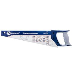 Ножовка по дереву КОБАЛЬТ 450 мм, шаг 3,5 мм/ 7 TPI, тефлон. покр., закаленный зуб, 3D-заточка, чистый рез, 2-х комп. рукоятка (246-159)