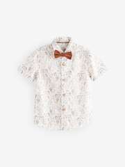 Рубашка и галстук-бабочка в комплекте для мальчика Next E32-655, Кремовый