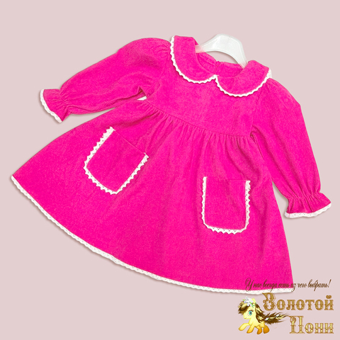 Платье вельвет детское (2-7) 250928-D7077