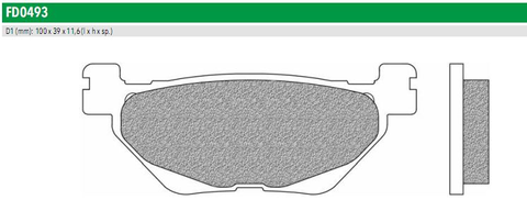 FD0493BE Тормозные колодки дисковые мото SCOOTER ELITE ORGANIC  ()  NEWFREN