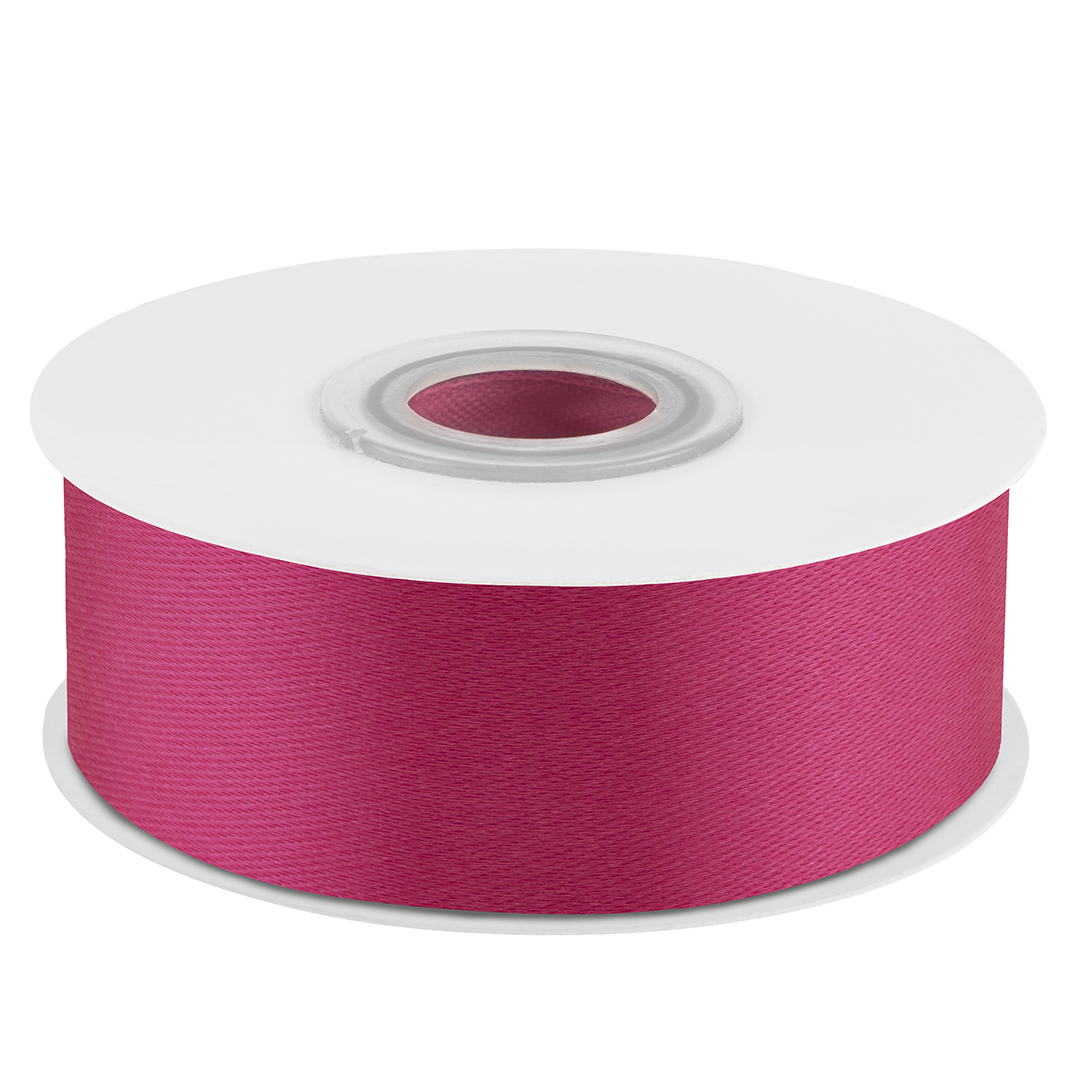 Лента Атласная (2,5см*22,85м) Фуше/Фуксия.