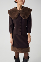 Жакет со съемным воротником