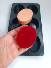 Силиконовая форма  Овалы средние 6шт/лист