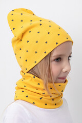 комплект  для девочки  К 8125/желтый,сердечки