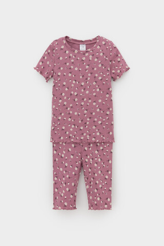 пижама  для девочки  К 1632/темная орхидея,цветочный танец