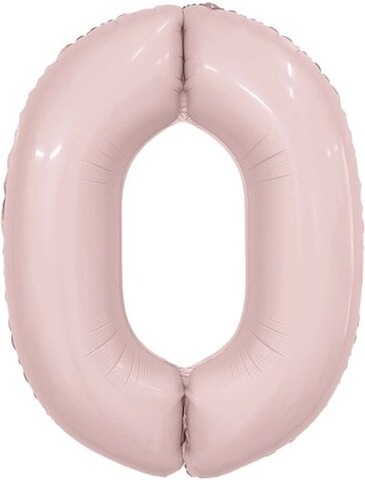 Цифра "0" пыльная роза