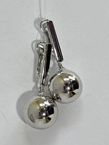 Шары 1,5  (серьги из серебра)